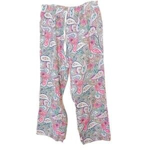 Secret Treasure  Paisley Multicolor Women's Pajama Pants Drawstring Front...
